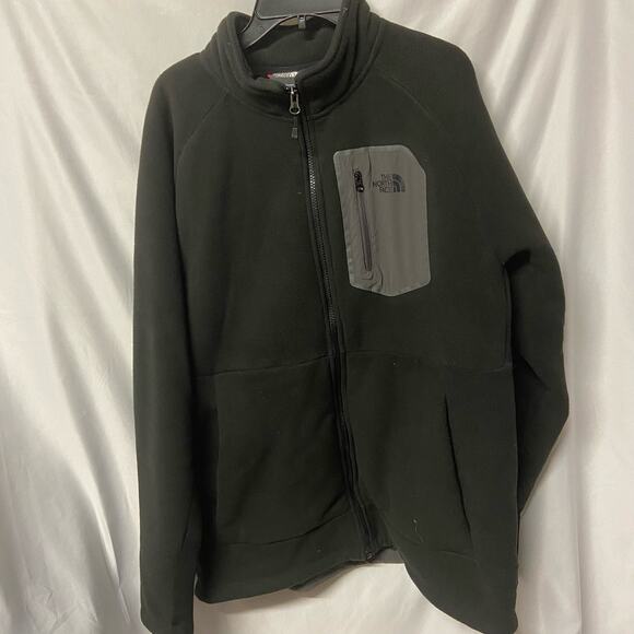 The North Face Jacket Quarter Zip Pull Over Men's Fleece Black Gray size L - Picture 1 of 6